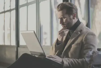Man Using Laptop