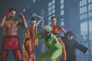 People Posing in Fighting Stance